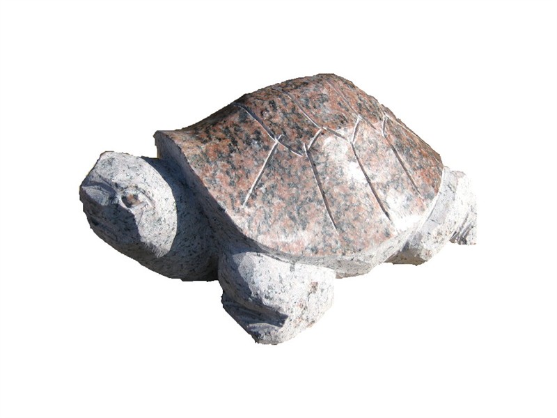 Granitfigur Schildkröte rot – klein – Länge ca. 15 cm