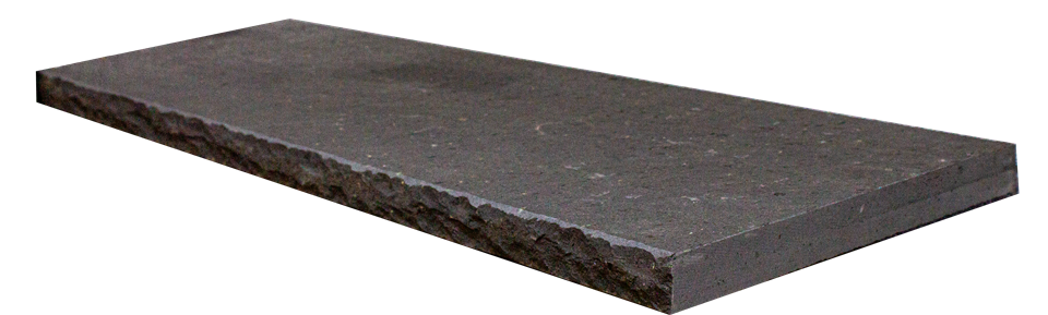 Basalt Mauerabdeckplatten Deutschland – geflammt & bossiert, 100×30×4 cm