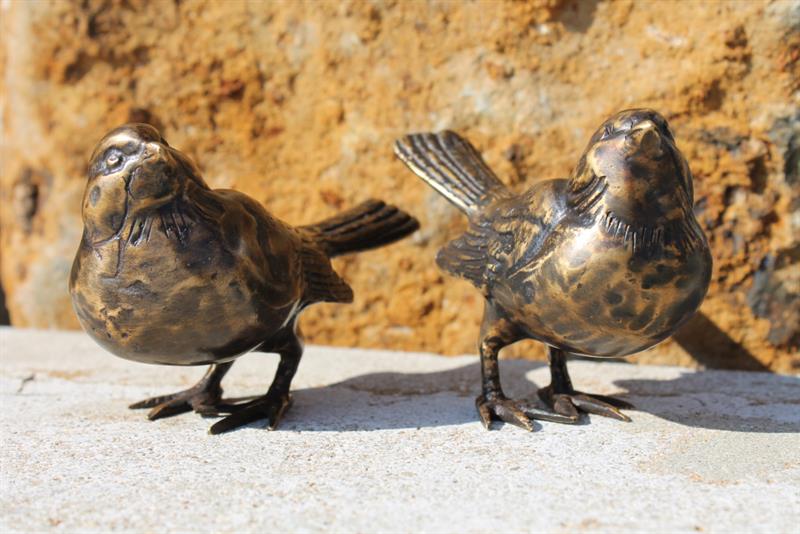 Bronze-Vogelpärchen