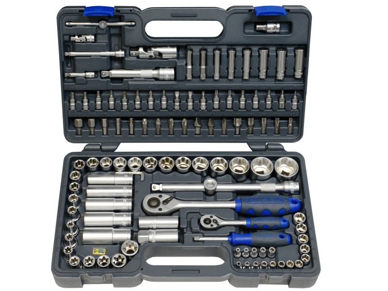 Steckschlüssel-Satz 1/4“ + 1/2“  OLSON 108-TLG.