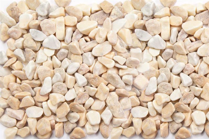 Marmorzierkiesel Siena - gelb, 15-25mm, PE- Sack a 25 kg