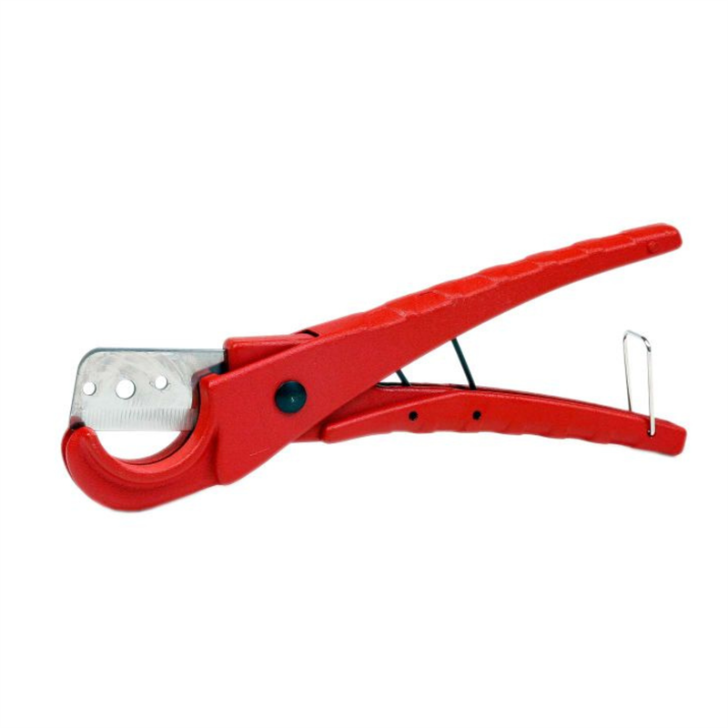 Schneidezange Standard, roter Metallgriff für PE-Rohre Durchmesser 16-32 mm