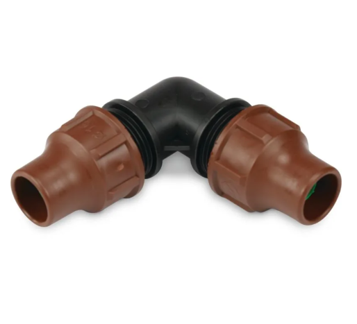 Schraubverbinder für Tropfleitungen, Typ BF-22 lock, Winkel 90° 16mm