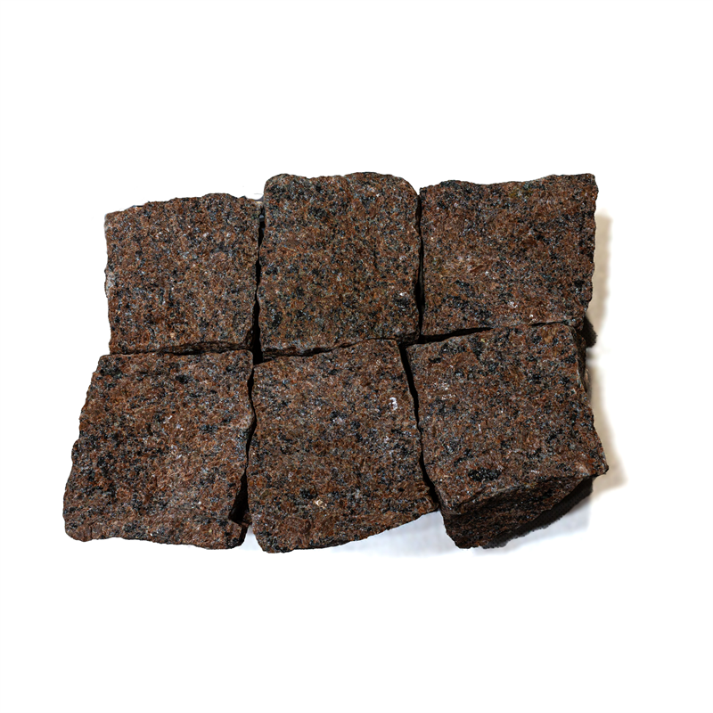 Pflasterwürfel aus Granit rot- grau VANGA, ca. 8/11, in Big Bag inkl. Befüllung