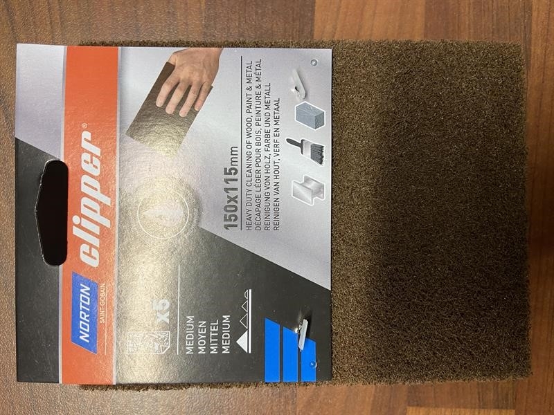 Norton Clipper Beartex- Braun/Mediumkörnung 150 x 115 mm