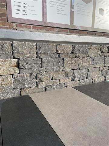 Muschelkalk Systemmauerwerk – Gützinger Trieb – EINSEITIG getrommelt 