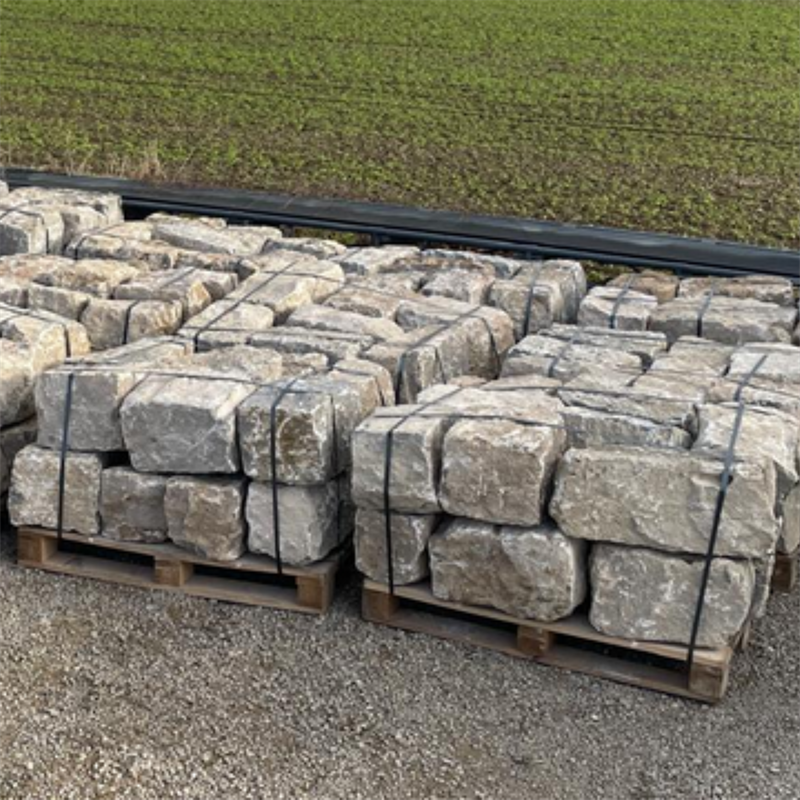 Muschelkalk Mauersteine EDELGEPRESST
