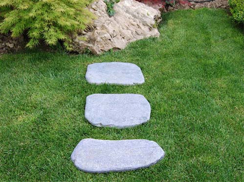 Trittsteine Step - Stones aus Quarzit, GETROMMELT,