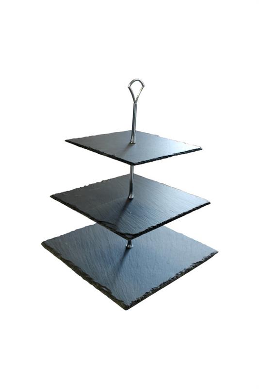 Schiefer Etagere 3 - stöckig