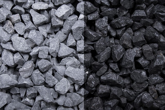 Basalt, verschieden Körnungen