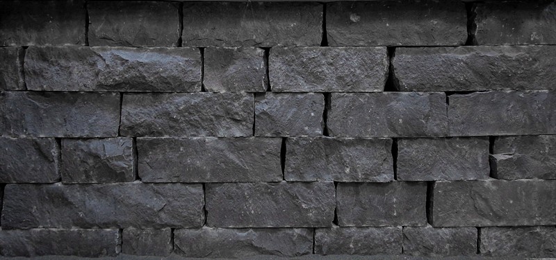 Basalt Mauersteine Herkunft Deutschland, spaltrau 